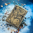 BẬT LỬA ZIPPO BẢN ĐỒNG TRƠN KHẮC HÌNH RỒNG ÂM DƯƠNG SIÊU SẮC NÉT