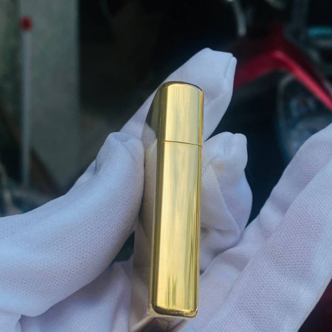 BẬT LỬA ZIPPO BẢN SLIM CỔ  XƯỚC BỌC VÀNG 10K