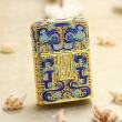 Bật lửa Zippo Bọc Ruiju Mạ Vàng Men Hoa Văn Hoàng Cung