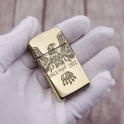 Bật Lửa Zippo Chạm Khắc Hình Since Eagle Phiên Bản Hẹp Slim - Mã SP: ZPC2954