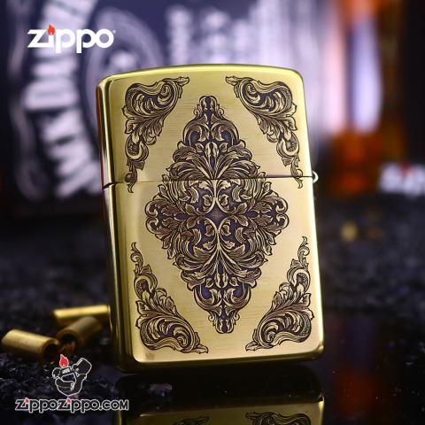 Bật Lửa Zippo Chạm Khắc Hoa Văn Và Hình SỌ