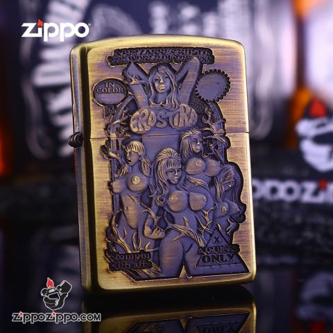 Bật Lửa Zippo Chạm Khắc Nữ Thần Gợi Cảm
