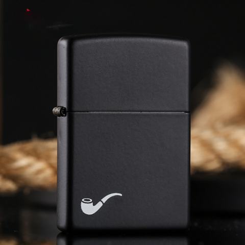 Bật Lửa Zippo Tẩu Sơn Tĩnh Điện Màu Đen - SKU 218PL – Zippo Black Matte Pipe