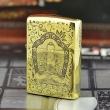 Bật lửa Zippo chất liệu đồng phiên bản bóng armor khắc Đức Phật Thích Ca Mâu Ni