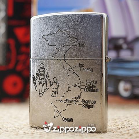 Bật lửa zippo chiến tranh việt nam đời sô (máy bay Củ Chi)