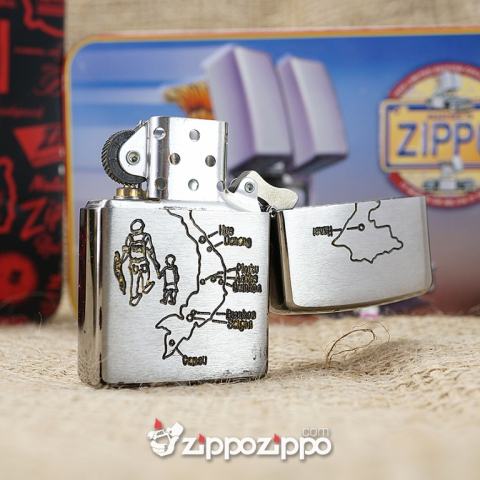 Bật lửa zippo chiến tranh việt nam đời sô ( Sài Gòn)