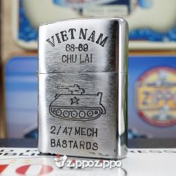 Bật lửa zippo chiến tranh việt nam đời số ( VIETNAM-CHU LAI 68-69 ) - Mã SP: ZPC1529