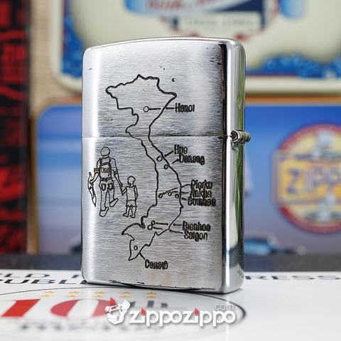 Bật lửa zippo chiến tranh việt nam đời số ( VIETNAM-CHU LAI 68-69 )