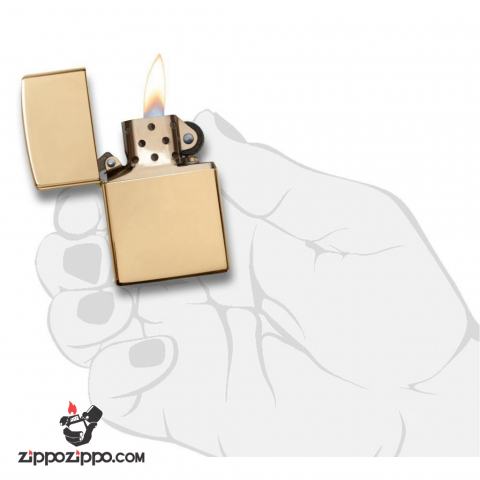 Bật Lửa Zippo Vàng Bóng Vỏ Dầy 169 - Zippo Armor High Polished Brass SKU 169