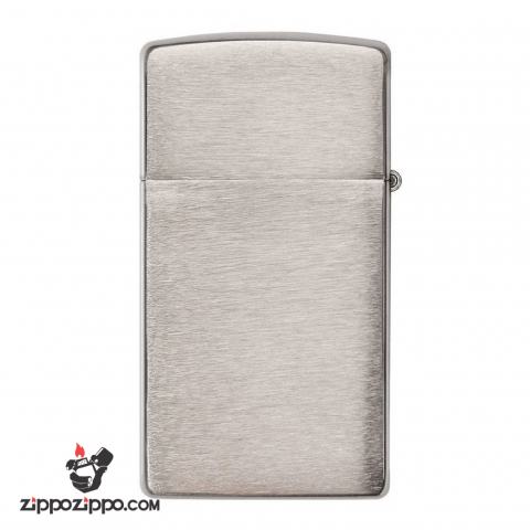 Bật Lửa Zippo Bản Nhỏ Mạ Chome Xước Vân Ngang - SKU 1600 – Zippo Slim Brushed Chrome