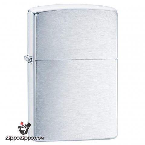 Bật Lửa Zippo Vỏ Dày Đồng Mạ Chrome Xước Ngang - SKU 162 – Zippo Armor Brushed Chrome