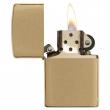 Bật Lửa Zippo Vỏ Dày Đồng Vàng Vân Xước Ngang - SKU 168 – Zippo Armor Brushed Brass