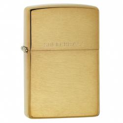 Bật Lửa Zippo Đồng Vân Xước Ngang Khắc Chữ SOLID BRASS - SKU 204 – Zippo Brushed Brass Engraved