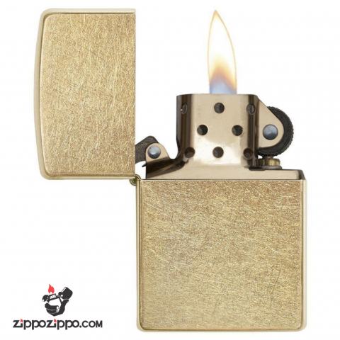 Bật Lửa Zippo Đồng Vàng Xi Xước Bụi - SKU 207G – Zippo Gold Dust