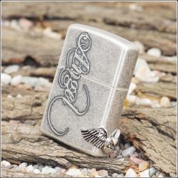 Bật lửa Zippo chính hãng bạc cổ Angel love