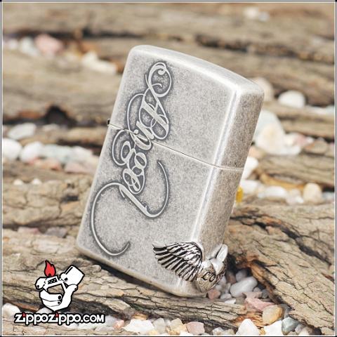 Bật lửa Zippo chính hãng bạc cổ Angel love