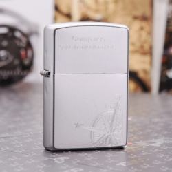 Bật lửa Zippo chính hãng bạc khắc la bàn - Mã SP: ZPC1759