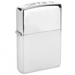 Bật lửa zippo chính hãng bạc trơn khắc chữ ZIPPO - Mã SP: ZPC0331
