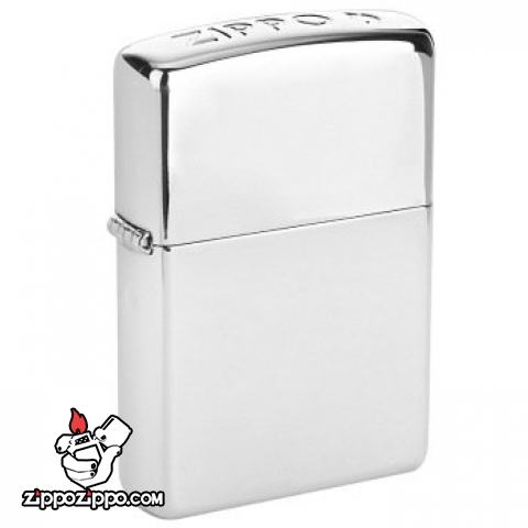 Bật lửa zippo chính hãng bạc trơn khắc chữ ZIPPO