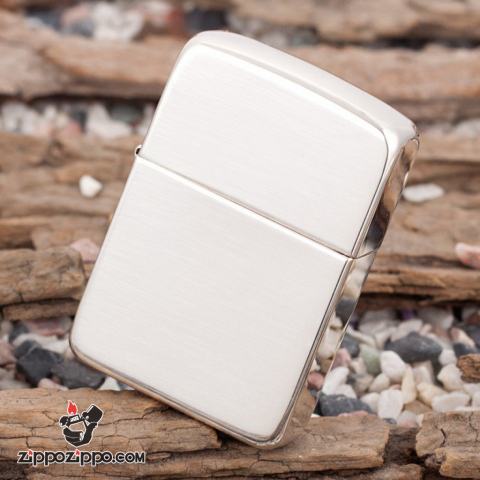 Zippo 23 - Bật lửa zippo chính hãng bạc trơn nguyên khối  phiên bản 1941