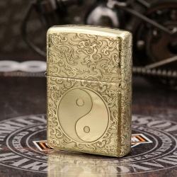 Bật Lửa Zippo Chính Hãng Bản Đồng Khắc Bát Quái Bản Armor - Mã SP: ZPC1717-169