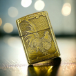 BẬT LỬA ZIPPO CHÍNH HÃNG BẢN ĐỒNG TRƠN AMOR , KHẮC 3D HÌNH CON GÀ TRỐNG