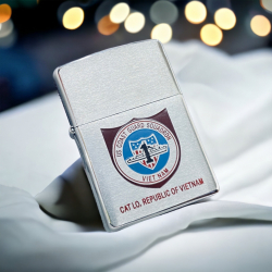 BẬT LỬA ZIPPO CHÍNH HÃNG BẢN MẠ CHROME KHẮC TÀU CHIẾN CAT LO, REPUBILC OF VIETNAM - Mã SP: ZPC4058-200