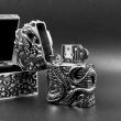 Bật lửa Zippo chính hãng bằng bạc nguyên chất nguyên một con rồng  quấn quanh bật lửa tinh xảo