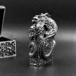 Bật lửa Zippo chính hãng bằng bạc nguyên chất nguyên một con rồng  quấn quanh bật lửa tinh xảo