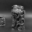 Bật lửa Zippo chính hãng bằng bạc nguyên chất nguyên một con rồng  quấn quanh bật lửa tinh xảo
