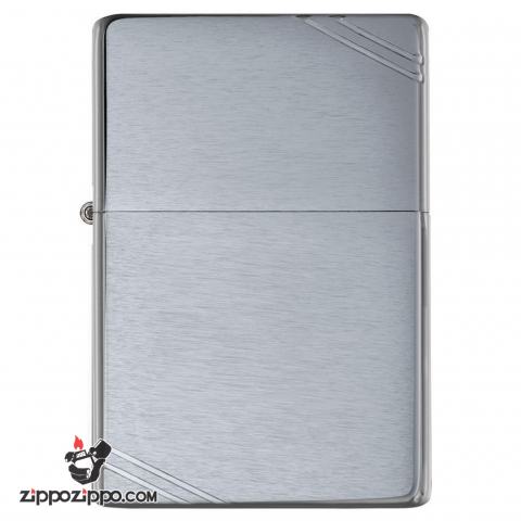 Bật Lửa Zippo 1937 Mạ Chrome Xước Ngang Chặt Góc - SKU 230 – Zippo Vintage Brushed Chrome