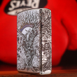 Bật Lửa Zippo Chính Hãng Chạm Khắc Chim Phượng Hoàng Bản Mạ Chrome Đen