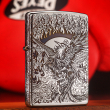 Bật Lửa Zippo Chính Hãng Chạm Khắc Chim Phượng Hoàng Bản Mạ Chrome Đen