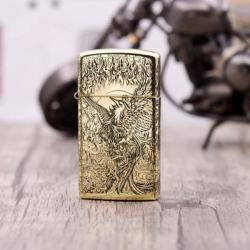 Bật Lửa Zippo Chính Hãng Chạm Khắc Chim Phượng Hoàng Phiên Bản Hẹp Slim - Mã SP: ZPC2961