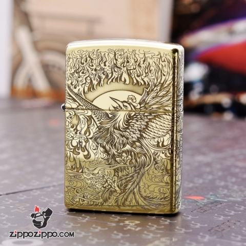 Bật Lửa Zippo Chính Hãng Chạm Khắc Chim Phượng Hoàng