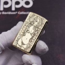 Bật Lửa Zippo Chính Hãng  Chạm Khắc Khắc Hình Cô Gái Sexy Phiên Bản Hẹp Slim - Mã SP: ZPC2965