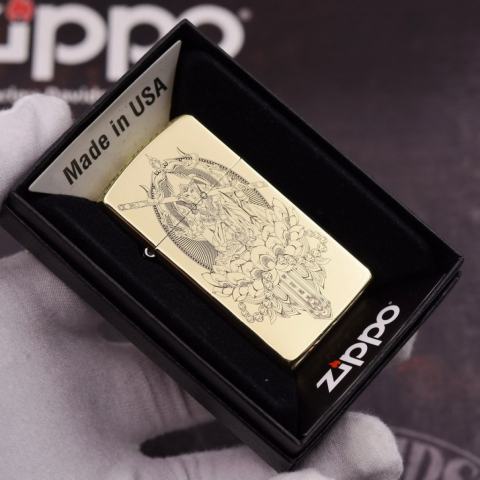 Bật Lửa Zippo Chính Hãng  Chạm Khắc Tề Thiên Đại Thánh Phiên Bản Hẹp Slim