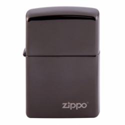 Bật Lửa Zippo Phủ Bóng Màu Đen Mun - Logo Zippo SKU 24756ZL – Zippo Ebony with Zippo Logo