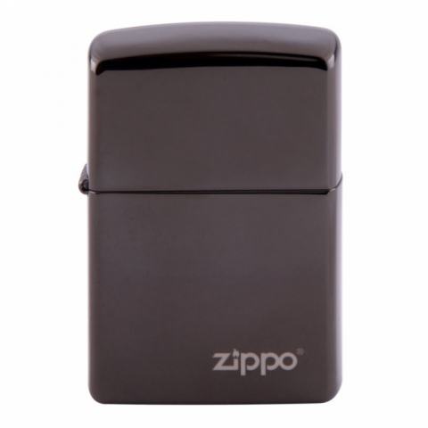 Bật Lửa Zippo Phủ Bóng Màu Đen Mun - Logo Zippo SKU 24756ZL – Zippo Ebony with Zippo Logo