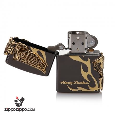 Bật lửa Zippo chính hãng đen phiên bản giới hạn Harley Davidson