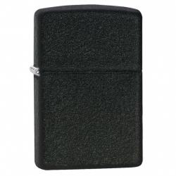 Bật Lửa Zippo Sơn Màu đen Nhám Gân - SKU 236 – Zippo Black Crackle - Mã SP: ZPC0278