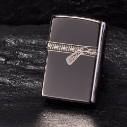 Bật lửa zippo chính hãng đen tuyền dây kéo cổ điển 21.088 - Mã SP: ZPC0177
