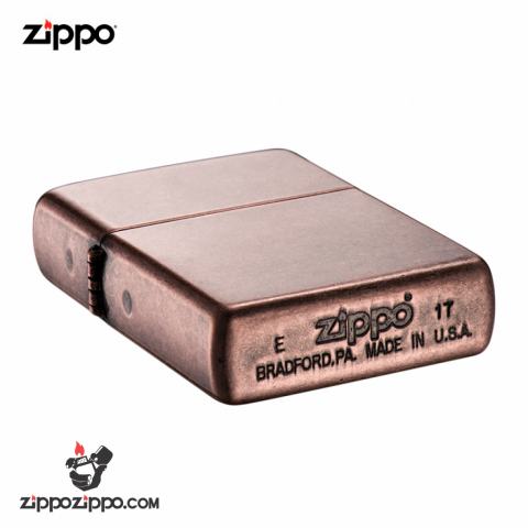 Bật Lửa Zippo Đồng Thau Mạ Đồng Đỏ Giả Cổ - Sku 301FB – Zippo Antique Copper