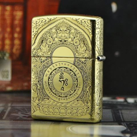Bật lửa Zippo chính hãng đồng khắc đức Phật tinh tế