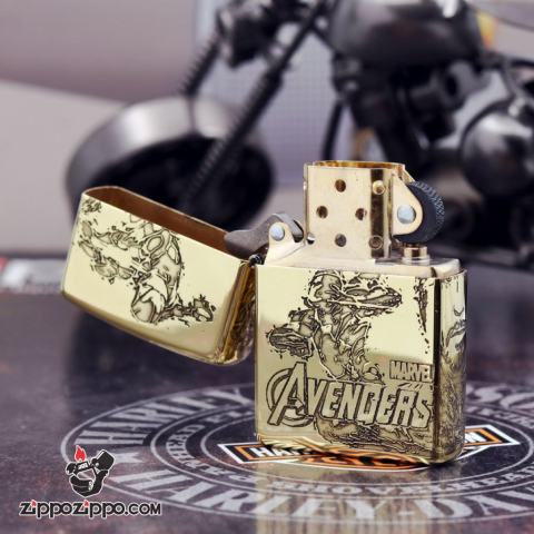 Bật lửa Zippo chính hãng đồng khắc người sắt