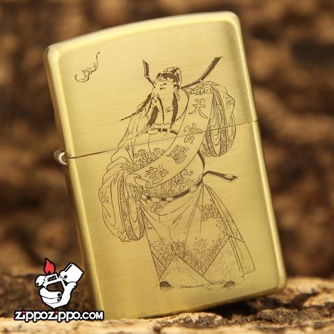 Bât lửa Zippo chính hãng đồng khắc ông Thần Tài may mắn