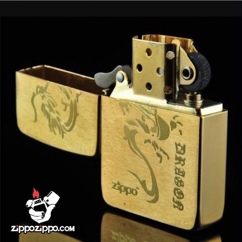 Bật lửa Zippo chính hãng đồng khắc rồng mẫu 007