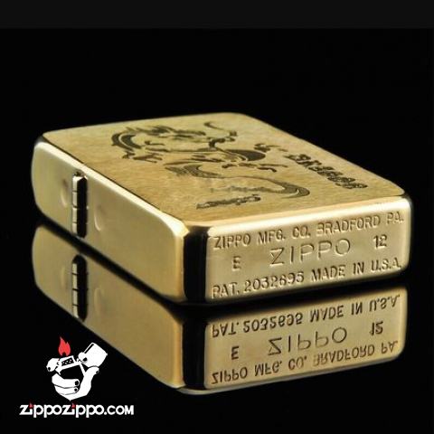 Bật lửa Zippo chính hãng đồng khắc rồng mẫu 007