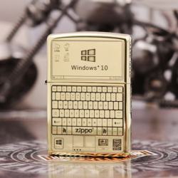 Bật lửa Zippo chính hãng đồng khắc WIN 10 và bán phím zippo amor - Mã SP: ZPC2446-169