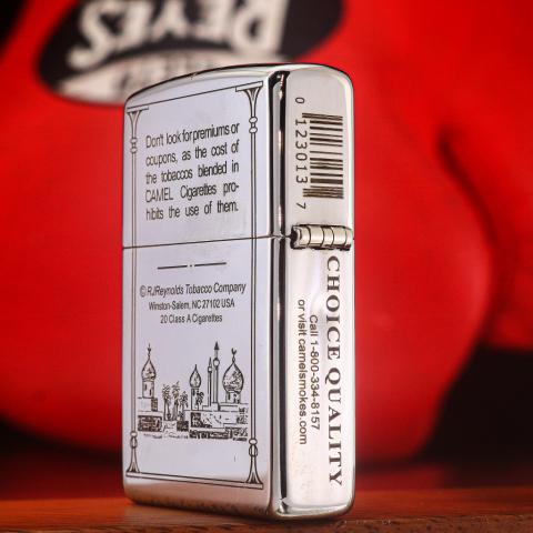 Bật lửa Zippo chính hãng đồng mạ chrome khắc Lạc Đà CAMEL